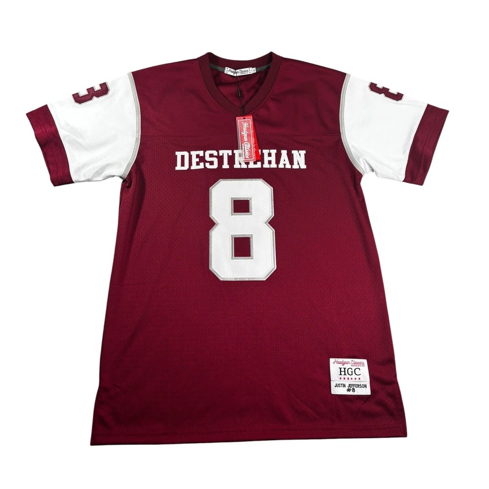 Headgear Classics Justin Jefferson Destrehan High‎ School Jersey Maroon XL New